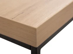 Beliani Sivupoyta Vaalea Puu/Musta Delano Outlet