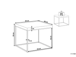 Beliani Sivupoyta Vaalea Puu/Musta Delano Outlet