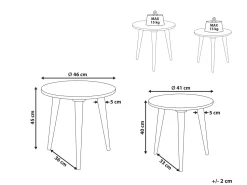 Beliani Sivupoytasetti Mangopuu Kulta 2 Kpl Narra Best Sale