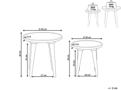 Beliani Sivupoytasetti Mangopuu Vaaleanvihrea 2 Kpl Maharo Cheap