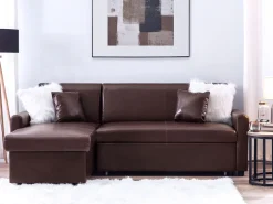 Beliani Sivupoytasetti Tumma Puu/Musta 2 Kpl Dixie New