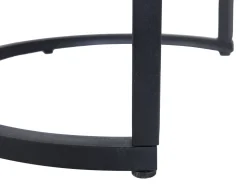 Beliani Sivupoytasetti Tumma Puu/Musta 2 Kpl Dixie New