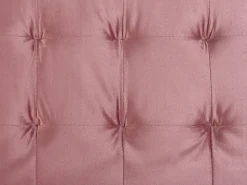 Beliani Sohva 3-Istuttava Samettinen Vaaleanpunainen Marstal Discount