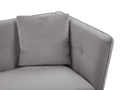 Beliani Sohva 3-Istuttava Samettinen Harmaa Frederica Online