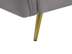 Beliani Sohva 3-Istuttava Samettinen Harmaa Frederica Online