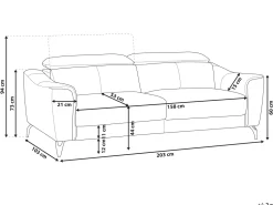 Beliani Sohva Nahkainen Ruskea Narwik Fashion