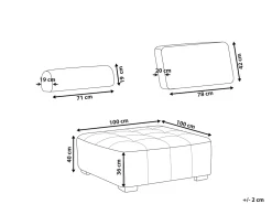 Beliani Sohvan Osa 1-Istuttava Beige Tibro Store