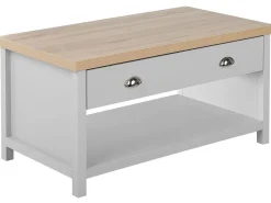 Beliani Sohvapoyta 2 Laatikkoa Vaaleanharmaa/Vaalea Puu Clio Cheap