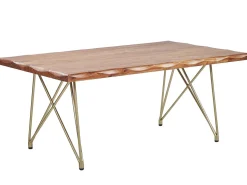 Beliani Sohvapoyta Akaasia Vaalea Puu/Kulta Raley Store