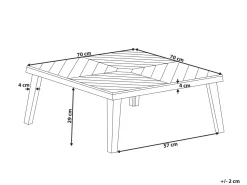 Beliani Sohvapoyta Akaasia Vaalea Puu Baratti Cheap