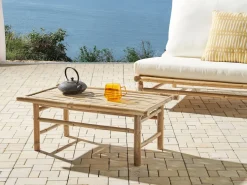 Beliani Sohvapoyta Bambu Vaalea Puu Todi Shop