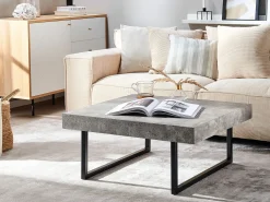 Beliani Sohvapoyta Harmaa/Musta Deluz New