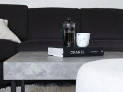 Beliani Sohvapoyta Harmaa/Musta Deluz New