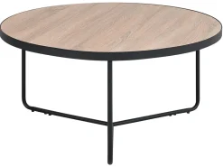 Beliani Sohvapoyta Iso Vaalea Puu/Musta Melody Best