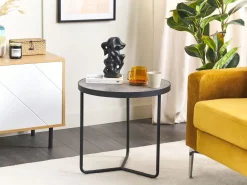 Beliani Sohvapoyta Keskikokoinen Harmaa/Musta Melody Cheap