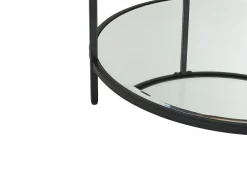 Beliani Sohvapoyta Lasitasolla Rauta Musta Birney Store