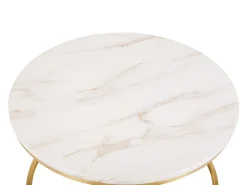 Beliani Sohvapoyta Marmorikuvio Beige/Kulta Coral Outlet