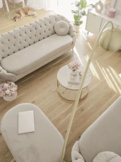 Beliani Sohvapoyta Marmorikuvio Beige/Kulta Coral Outlet