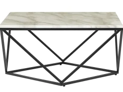 Beliani Sohvapoyta Marmorikuvio Beige/Musta Malibu Best Sale