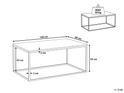 Beliani Sohvapoyta Marmorikuvio Beige/Musta Delano Online