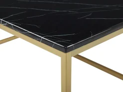Beliani Sohvapoyta Marmorikuvio Musta/Kulta Delano Best Sale