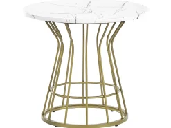 Beliani Sohvapoyta Marmorikuvio Valkoinen/Kulta Concan Cheap