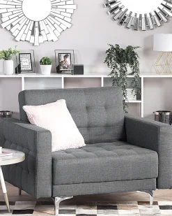 Beliani Sohvapoyta Marmorikuvio Valkoinen/Hopea Ramona Sale