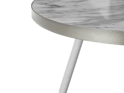 Beliani Sohvapoyta Marmorikuvio Valkoinen/Hopea Ramona Sale