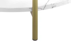 Beliani Sohvapoyta Marmorikuvio Valkoinen/Kulta Reva Online