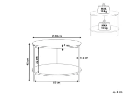Beliani Sohvapoyta Marmorikuvio Valkoinen/Kulta Reva Online