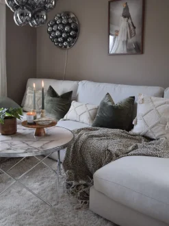 Beliani Sohvapoyta Metalli Marmorikuvio Valkoinen/Hopea Meridian Ii Hot