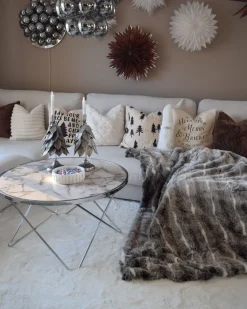 Beliani Sohvapoyta Metalli Marmorikuvio Valkoinen/Hopea Meridian Ii Hot