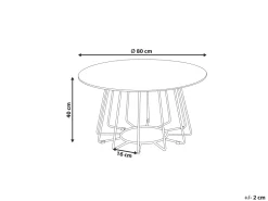 Beliani Sohvapoyta Metalli Marmorikuvio Musta Bernie Best