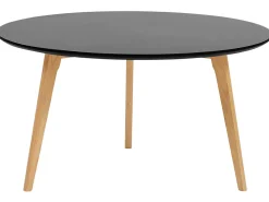 Beliani Sohvapoyta Musta/Vaalea Puu Tennessee Online