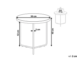 Beliani Sohvapoyta Pieni Vaalea Puu/Musta Melody Discount