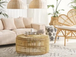 Beliani Sohvapoyta Rottinki Luonnonvari Limni Hot