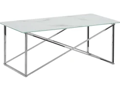 Beliani Sohvapoyta Ruostumaton Teras Marmorikuvio Valkoinen/Hopea Emporia Shop