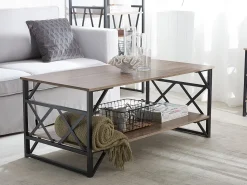 Beliani Sohvapoyta Ruskeanharmaa/Musta Bolton Clearance