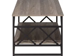 Beliani Sohvapoyta Ruskeanharmaa/Musta Bolton Clearance