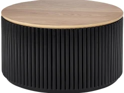 Beliani Sohvapoyta Säilytystila Vaalea Puu/Musta Kirkwood New