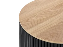 Beliani Sohvapoyta Säilytystila Vaalea Puu/Musta Kirkwood New