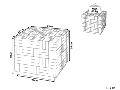 Beliani Sohvapoyta Tiikki Tumma Puu Gameti Shop