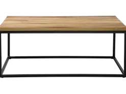 Beliani Sohvapoyta Tiikki Vaalea Puu/Musta Provo Ii Best Sale