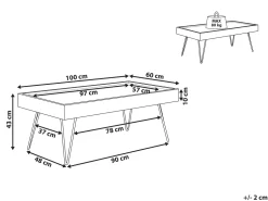 Beliani Sohvapoyta Tumma Puu Welton Best Sale