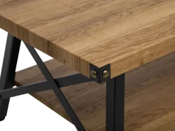 Beliani Sohvapoyta Tumma Puu/Musta Carlin Sale