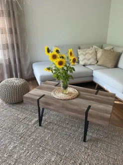 Beliani Sohvapoyta Tumma Puu/Musta Adena Best Sale