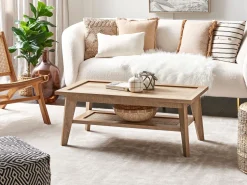 Beliani Sohvapoyta Vaalea Puu Simla Outlet