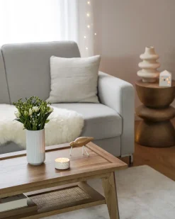 Beliani Sohvapoyta Vaalea Puu Simla Outlet