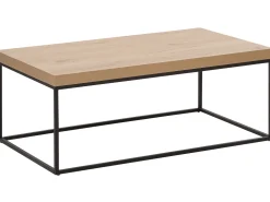 Beliani Sohvapoyta Vaalea Puu/Musta Delano Shop