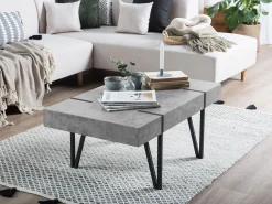 Beliani Sohvapoyta Vaaleanharmaa/Musta Adena Online